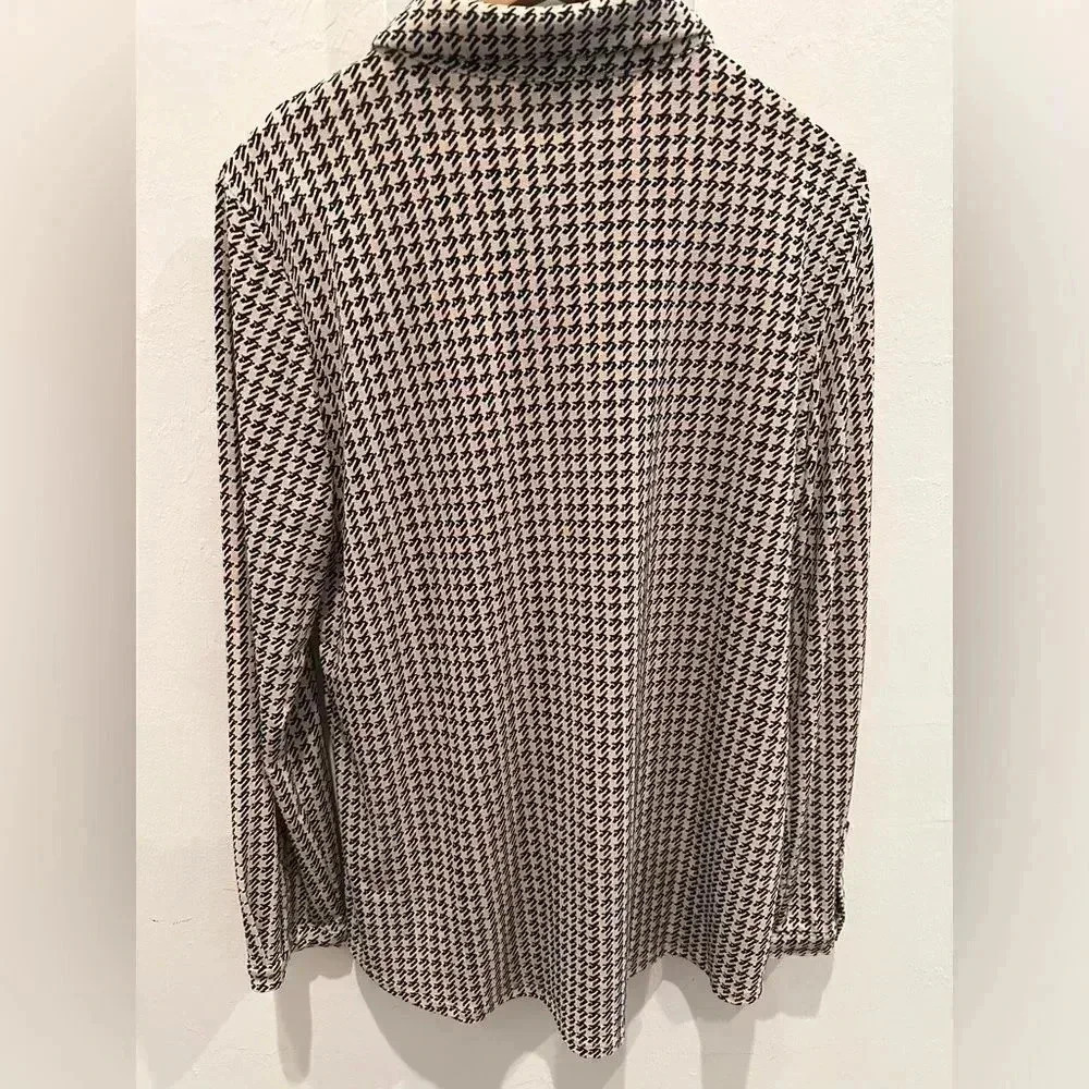 Adrianna Papell Button Down Shirt Sz Large - Picture 6 of 9